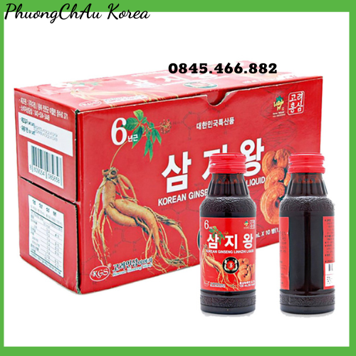 Nước hồng sâm linh chi kgs hàn quốc hộp 10 chai x 100ml