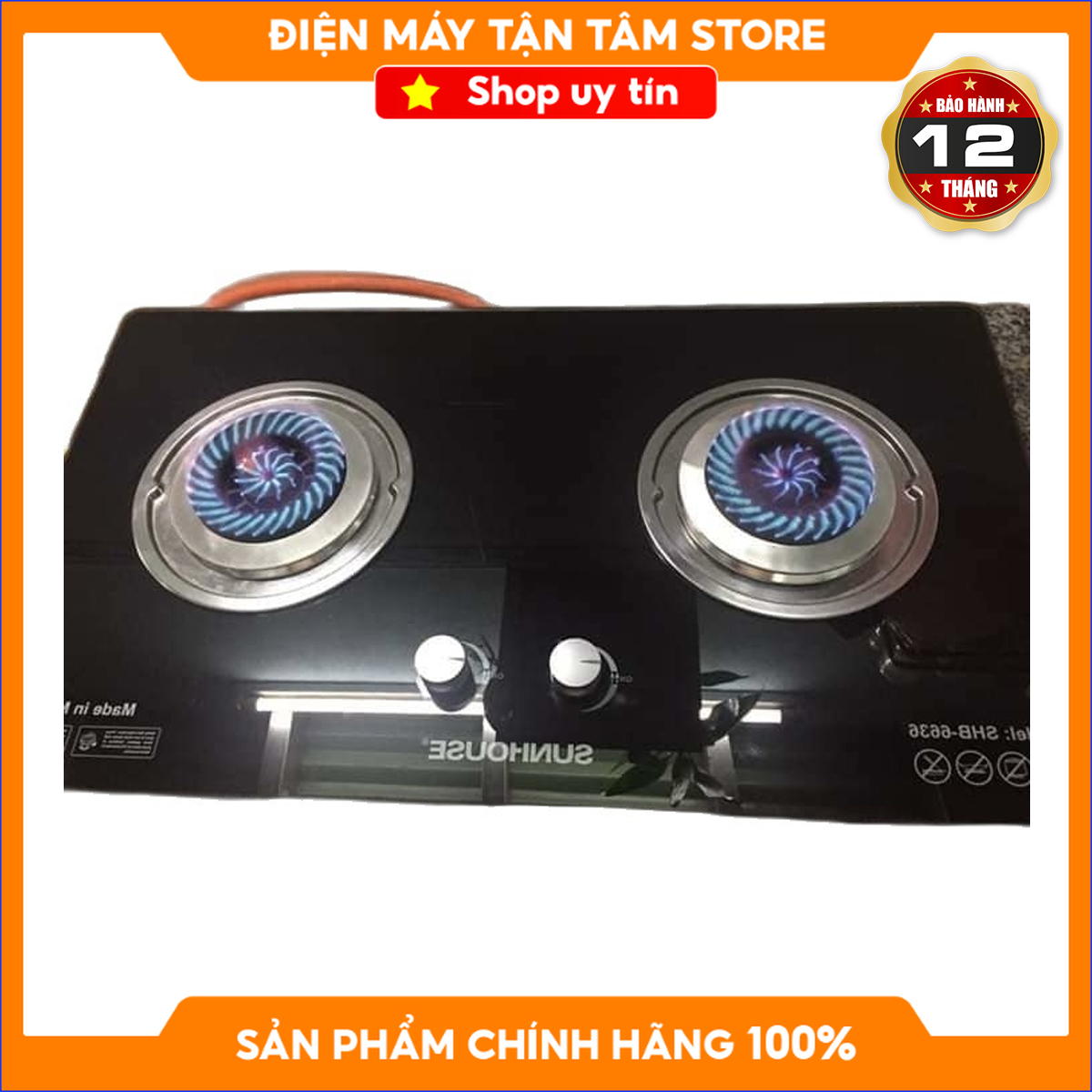 Bếp gas âm sunhouse shb-6636 hàng trưng bày 99% đánh lửa ic nhanh, nhẹ đầu hâm, ngắt gas tự động - bảo hành 12 tháng