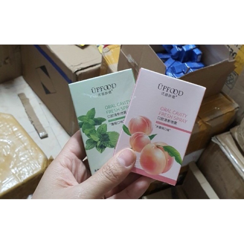 Xịt Thơm Miệng Upfood Trung Thơm Mát Ngọt NgàoHương Đào