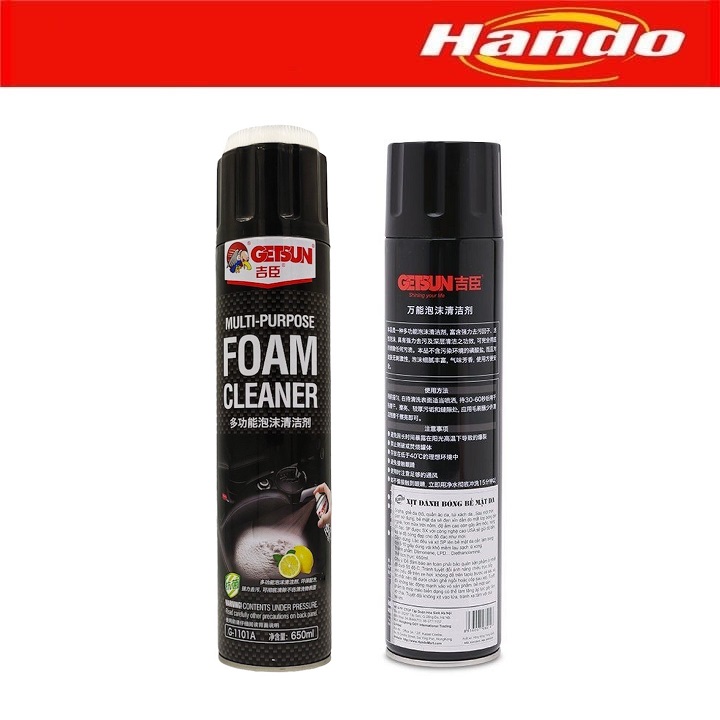 Chai xịt làm sạch và đánh bóng bề mặt da Getsun Hando 650ml HD133