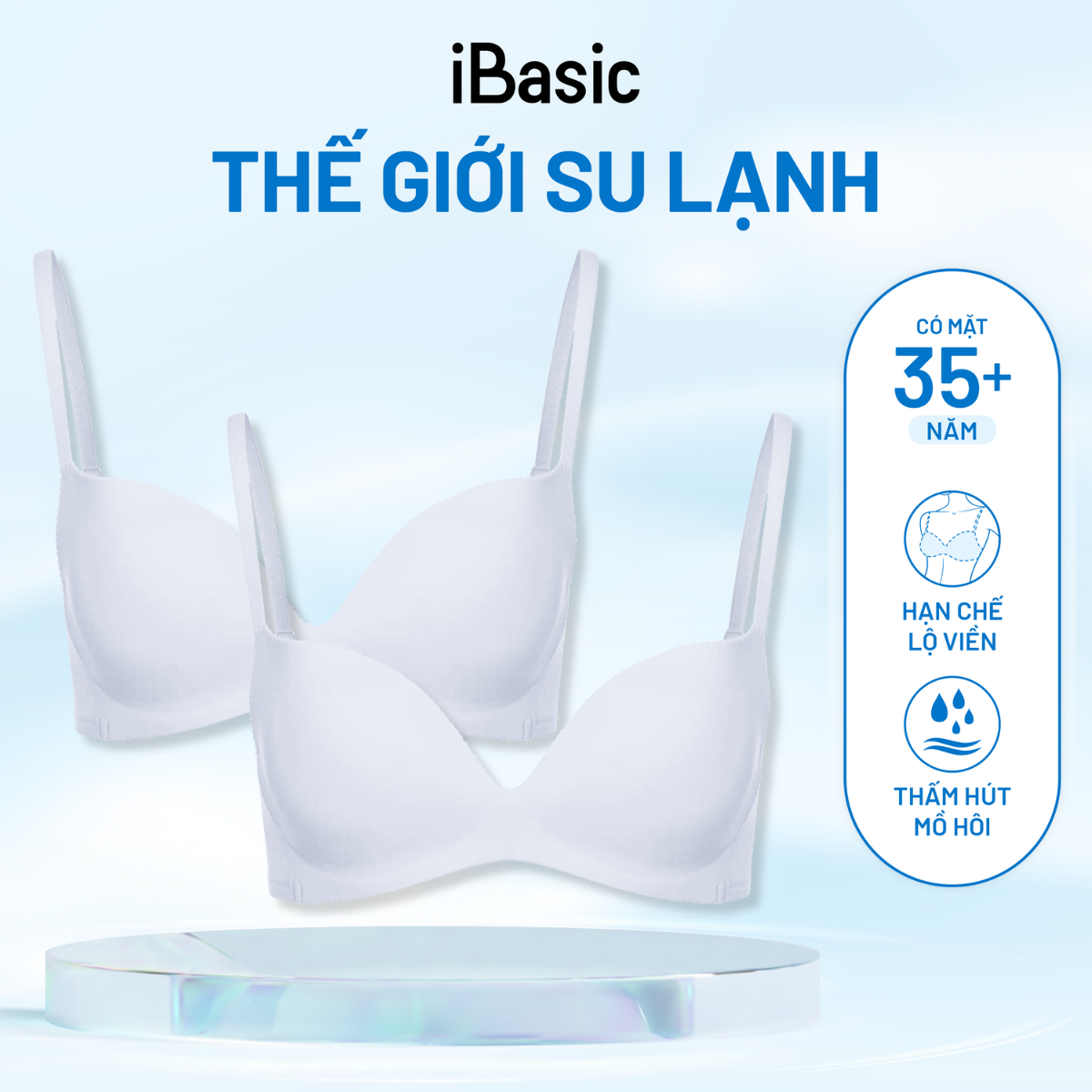  Combo 2 áo ngực mút vừa iBasic không đường may BRAW033 