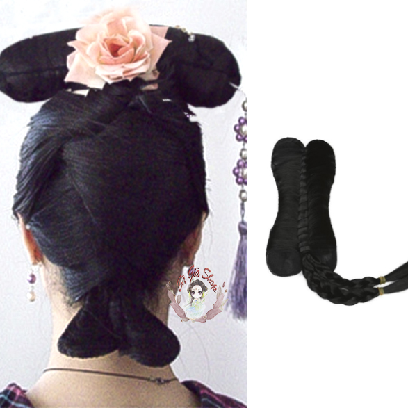 Búi tóc giả cổ trang tạo kiểu tóc