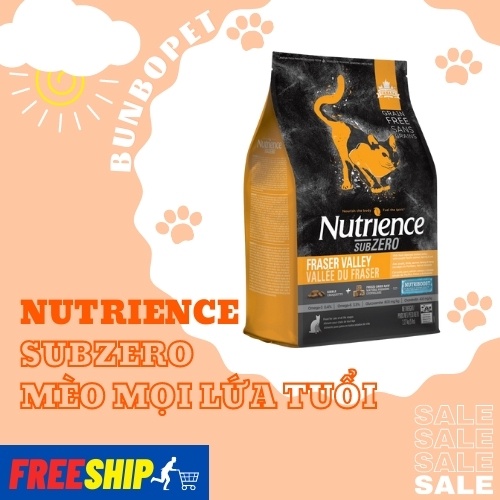 Hạt Nutrience SubZero Cho Mèo Mọi Lứa Tuổi - Hạt Cho Mèo Vị Gà Tây, Cá Hồi &amp; Rau Củ Quả