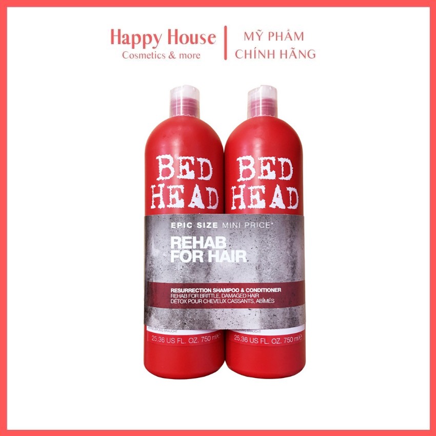Cặp gội, xả phục hồi tóc hư tổn TIGI đỏ- Happy House