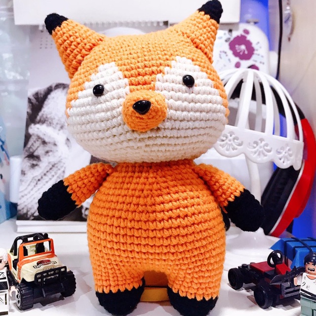 Con cáo bằng len - quà tặng handmade- gấu bông an toàn cho bé 😍