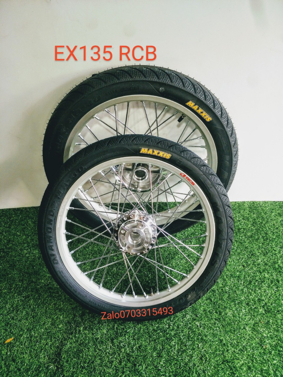 [HCM]CẶP BÁNH CĂM EX 135 150 NIỀNG NHÔM RCB FULL VỎ MAXXIC HOẶC BLAZETECH  70.80