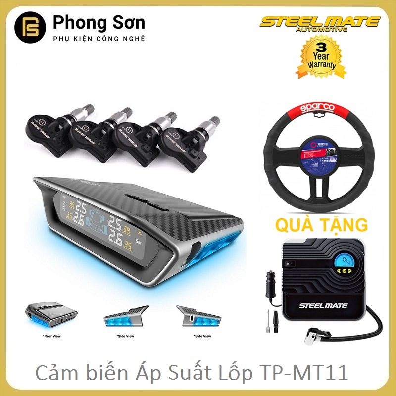 Cảm biến áp suất lốp Steelmate MT11- Chính Hãng Phân Phối -Bảo Hành 3 Năm- Kèm quà Khuyến mại