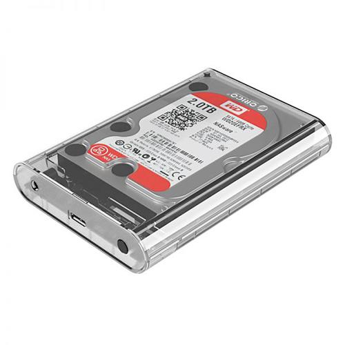 Box ổ cứng pc 3.5" hdd box orico 3139u3 usb 3.0 trong suốt kèm adapter