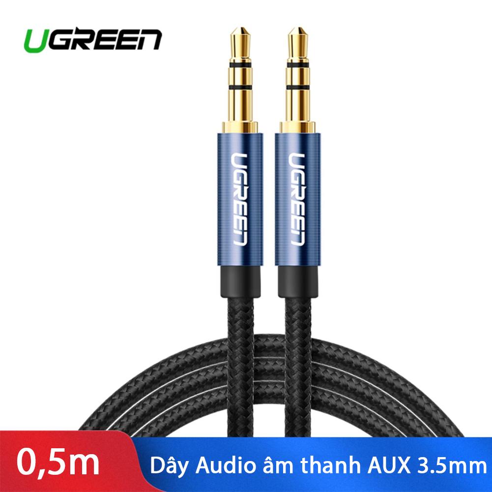 Cáp aux 3.5mm 2 đầu dương dài 0,5m chính hãng ugreen 10684
