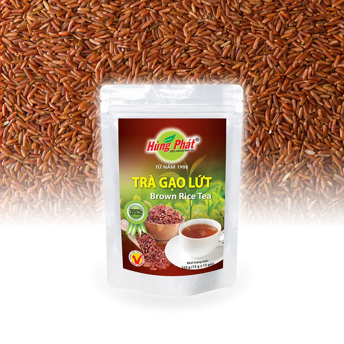 Trà gạo lứt - trà hùng phát