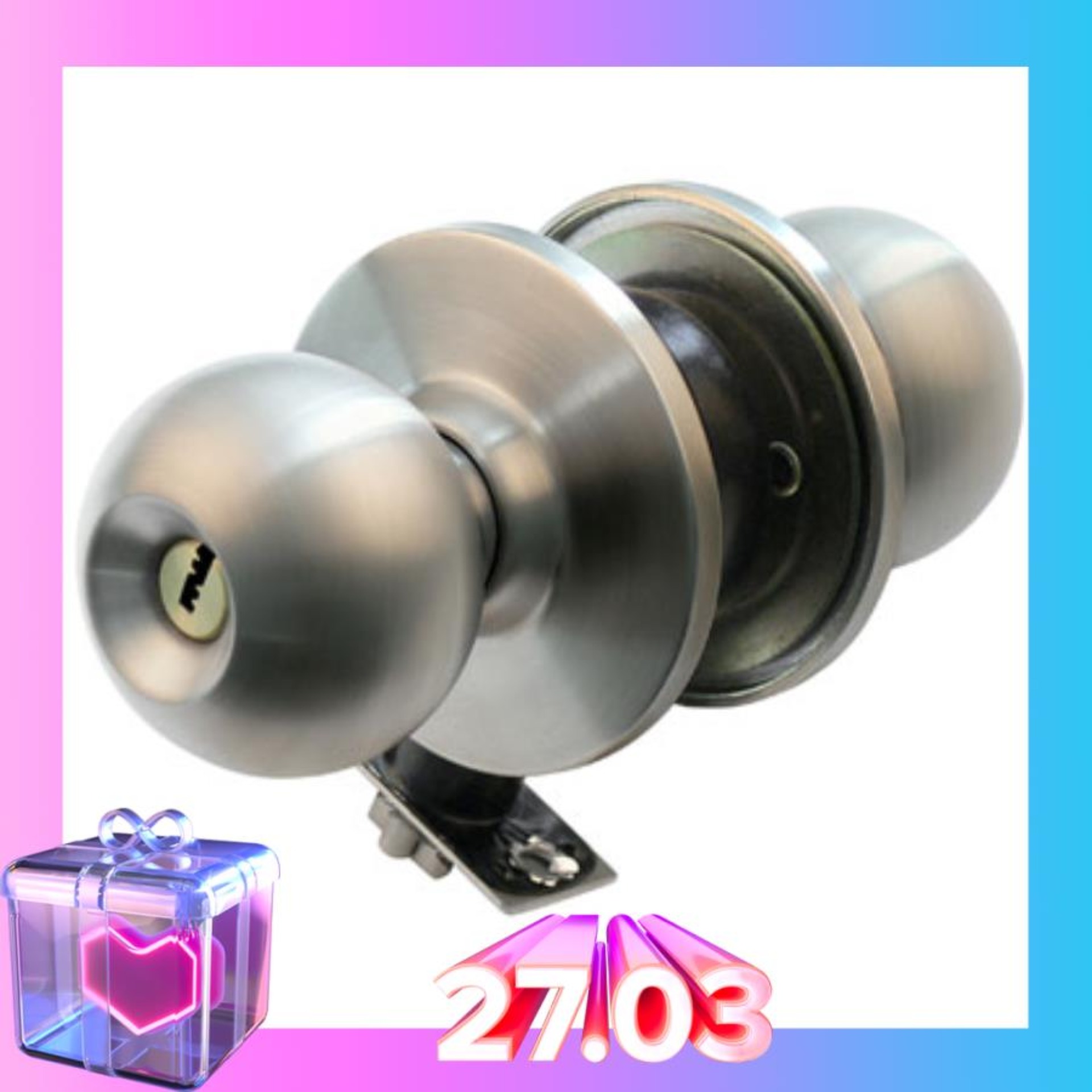 GIÁ HỦY DIỆT- bộ khóa tay nắm tròn Solien, khóa đấm tròn giá rẻ solien