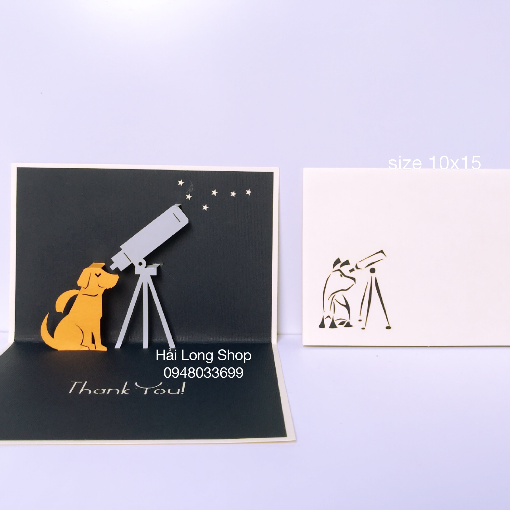 Con chó 1 - dog - thank you - thiệp 3d