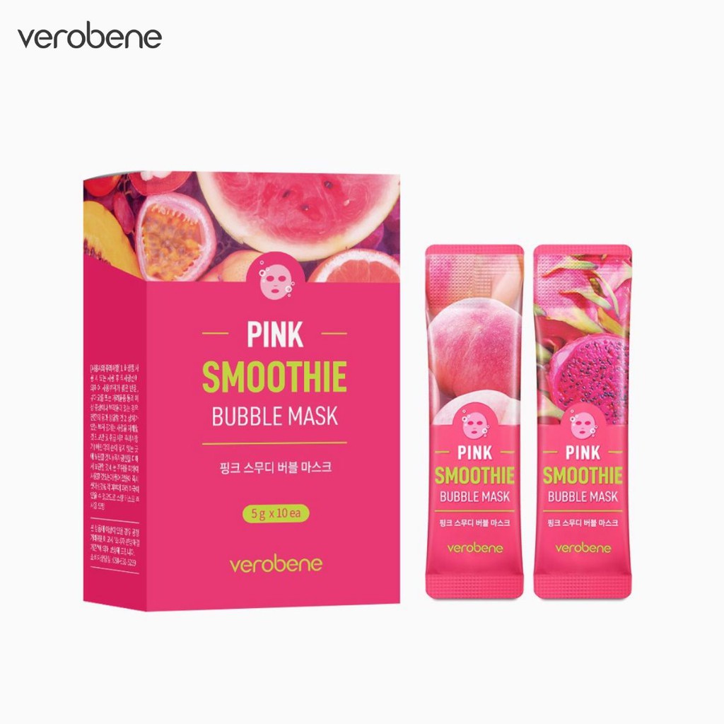 Mặt nạ sủi bọt thải độc Hồng Pink Smoothie Bubble Mask 5gx10ea