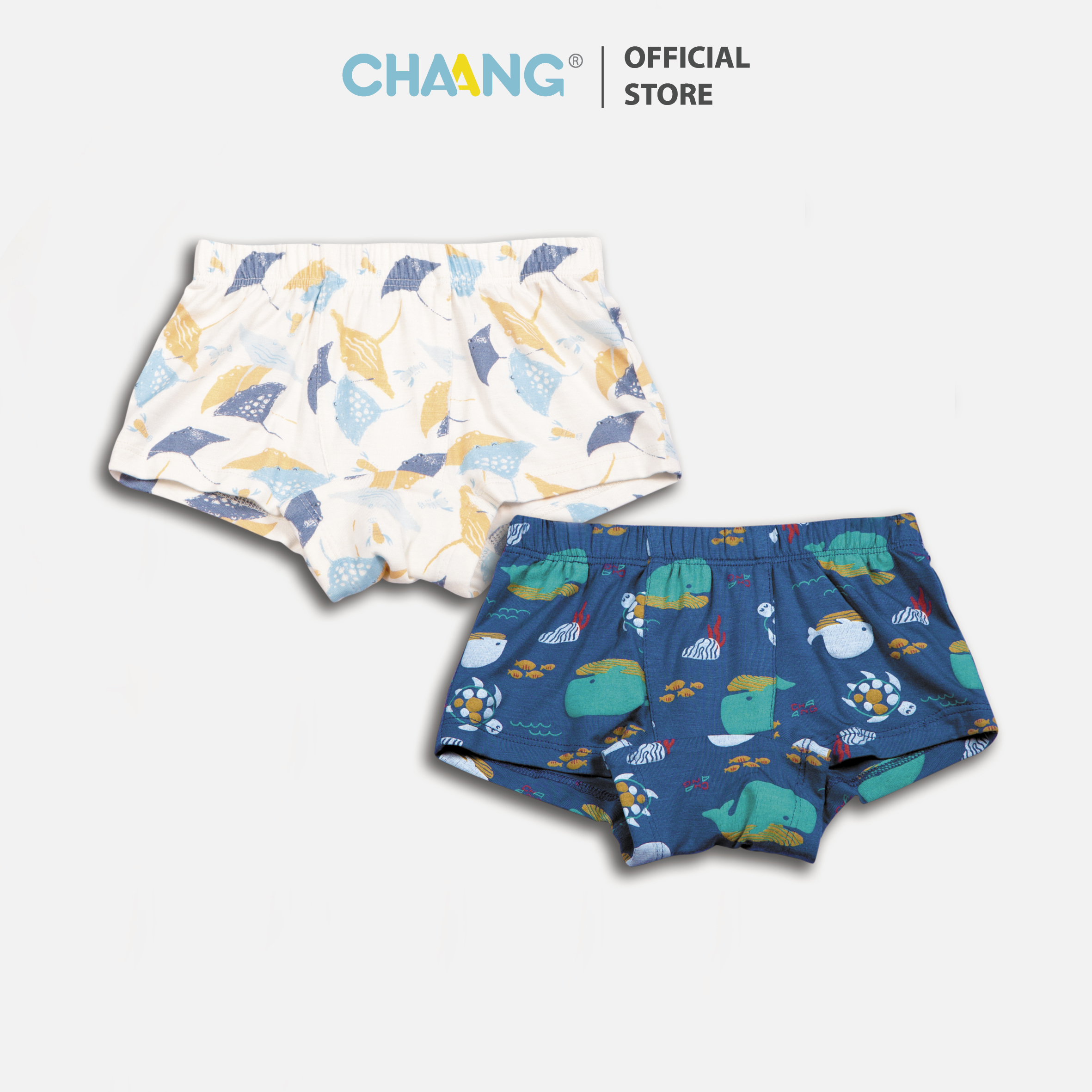 [CHỈ 21-24.06-Nhập mã LAZADAFASHION2 giảm 20% đơn từ 199k] Set quần chip bé trai Sea cá voi cho bé trai Chaang