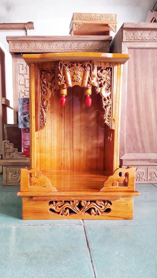 Bàn thờ thần tài ông địa 42x60cm - gỗ xoan