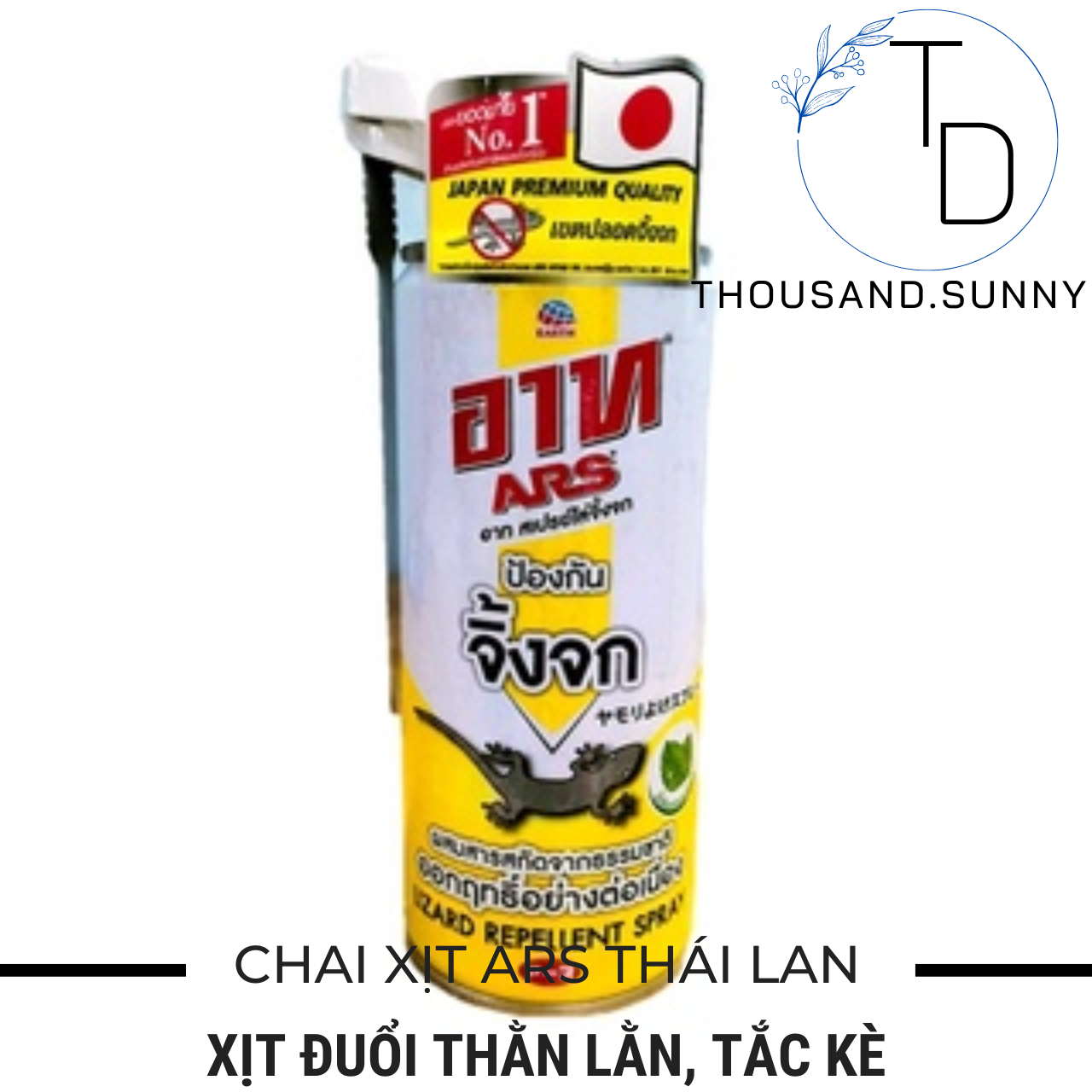 Xịt đuổi thằn lằn thạch sùng ars thái lan 300ml - chiết xuất hương thiên nhiên chỉ 1 lần xịt