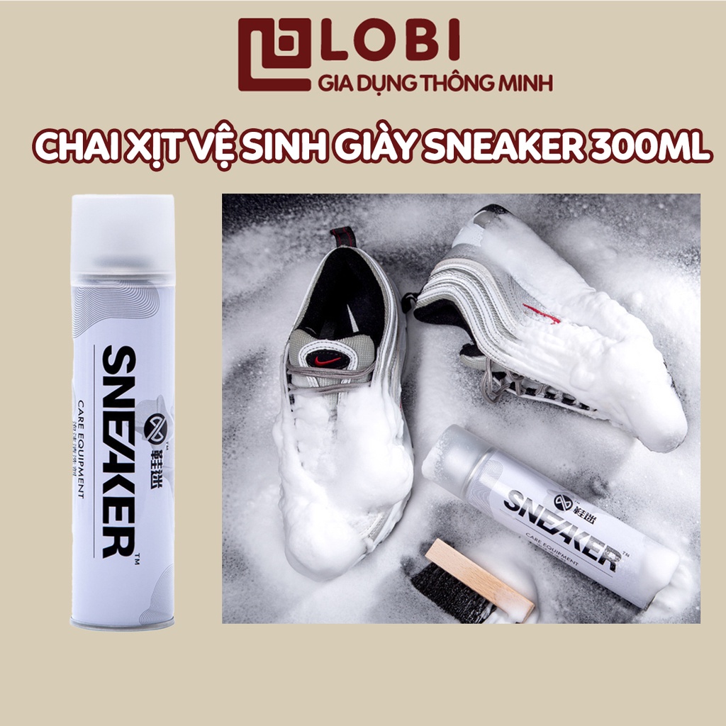 Chai xịt vệ sinh giày Sneaker 300ml Xịt bọt làm sạch giày