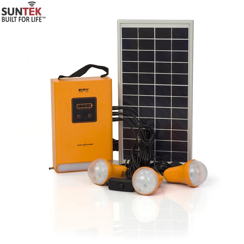 Bộ Acquy Lưu Điện 7.4V/2A SUNTEK KM-928 5.000mAh Sạc Năng Lượng Mặt Trời + Tặng 3 Bóng Đèn LED 5W - Hàng Chính Hãng - Bảo hành 1 năm (Acquy) & 5 năm (Tấm Pin)