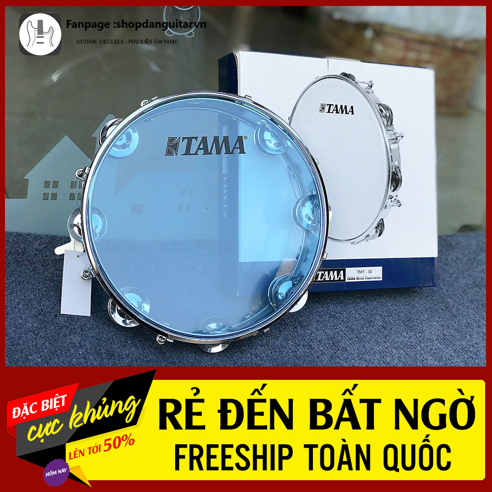 Trống gõ bo Tama chính hãng, tambourine. Tặng kèm khoá chỉnh + bao da 3 lớp