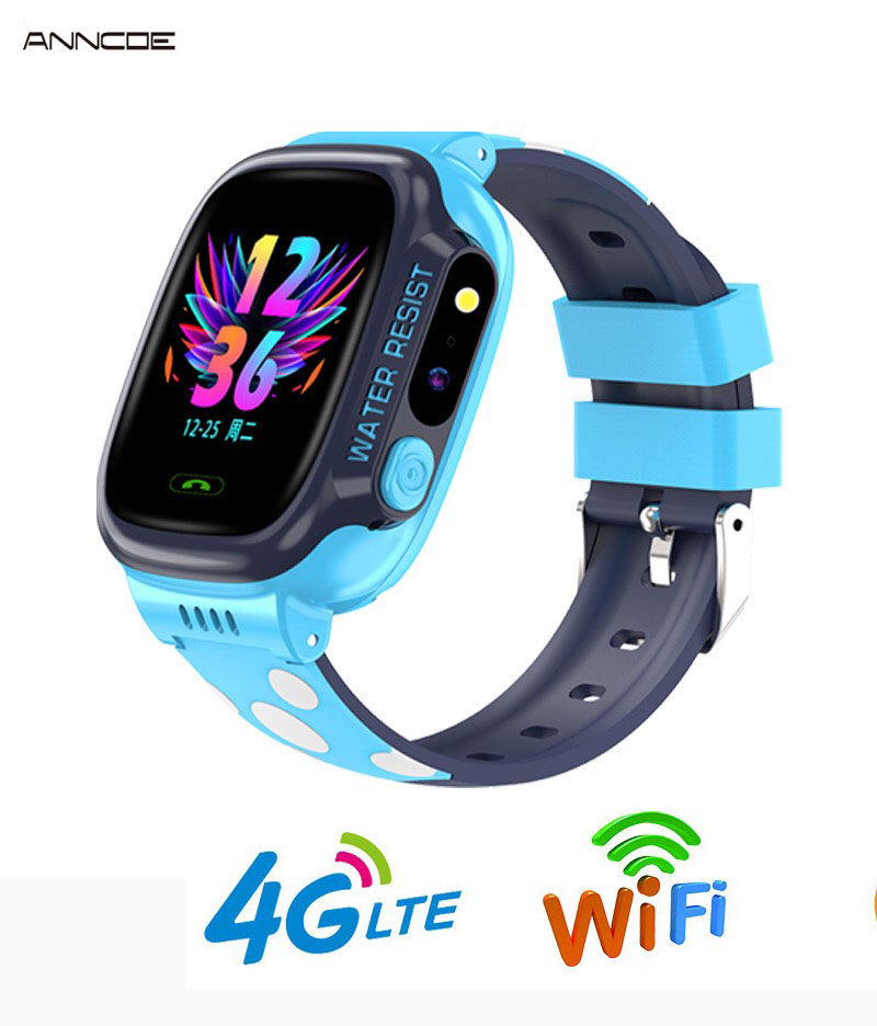 Đồng hồ thông minh định vị trẻ em ANNCOE Y92 nghe gọi nhắn tin hai chiều định vị bằng sóng 4G + Wifi chống nước cấp độ IP67 mẫu mới nhất 2022