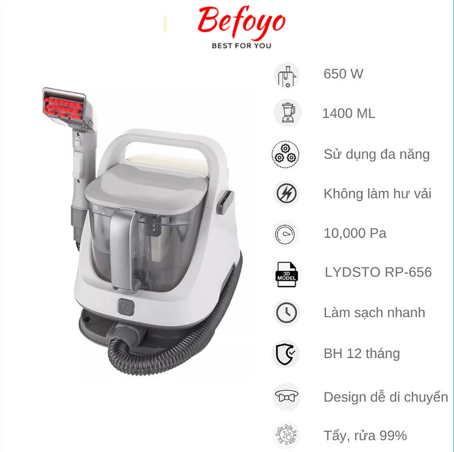  Máy giặt thảm sofa công suất lớn Xiaomi Lydsto R7 siêu mạnh máy giặt thảm khô và ướt di động giặt ghế nỉ,... Bảo hành 12 tháng 