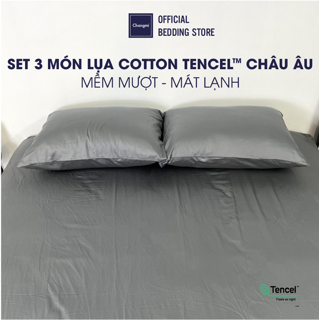 Set ga gối Tencel Cotton Châu Âu cao cấp Changmi Bedding siêu mềm mượt và