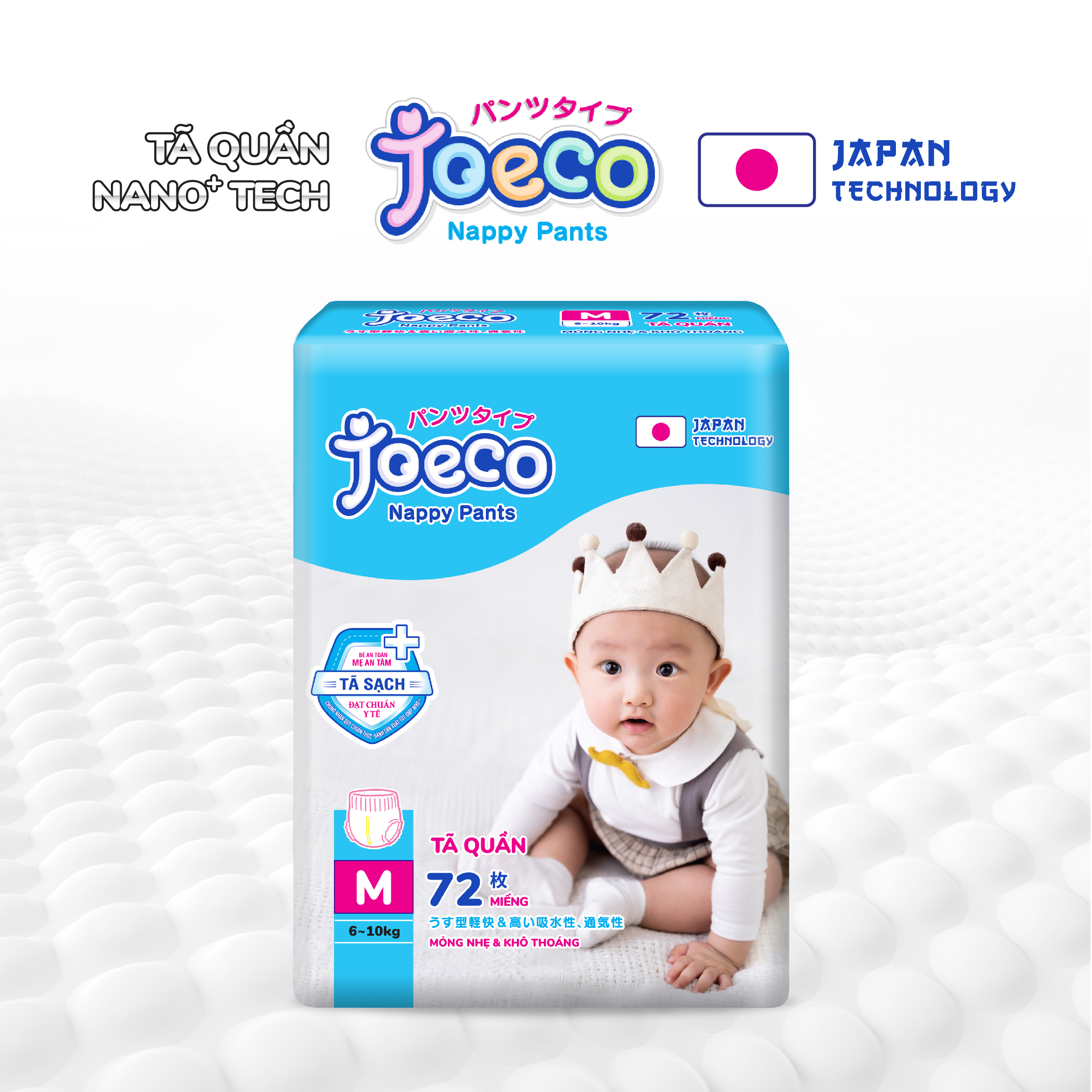 Tã quần joeco công nghệ nhật size s40/m72/l66/xl60/xxl54
