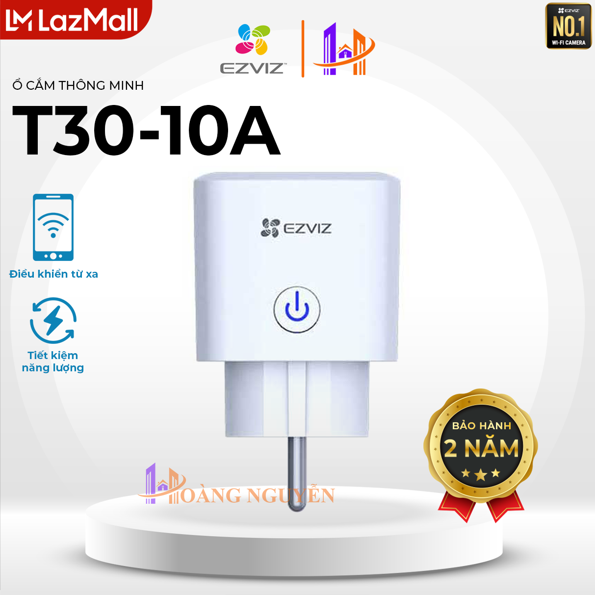 [LAZMALL] Ổ cắm thông minh T30-10A-EU - T30A EZVIZ Hoang Nguyen Authorized Store