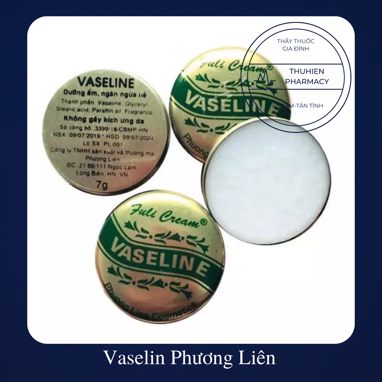 Sáp nẻ Vaselin dưỡng môi Phương Liên 7g