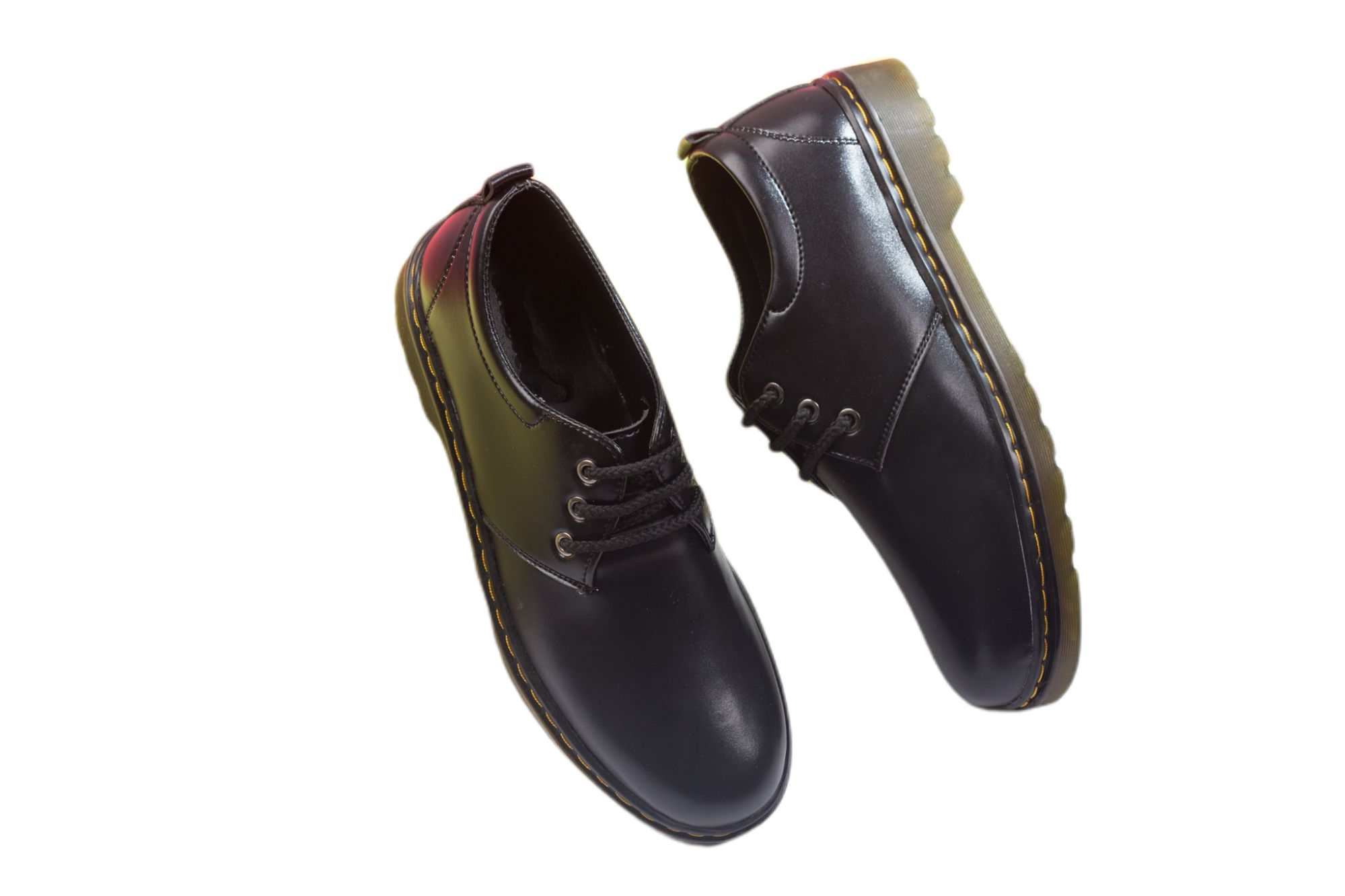 Giày dr nam ngắn cổ đế khâu da trơn đen - giày boot nam m353+t-den- xưởng chuyên sỉ atuni