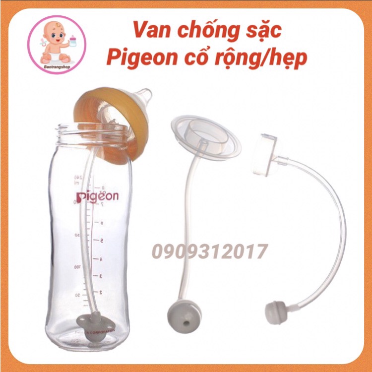 Van chống sặc bình sữa Pigeon cổ rộng