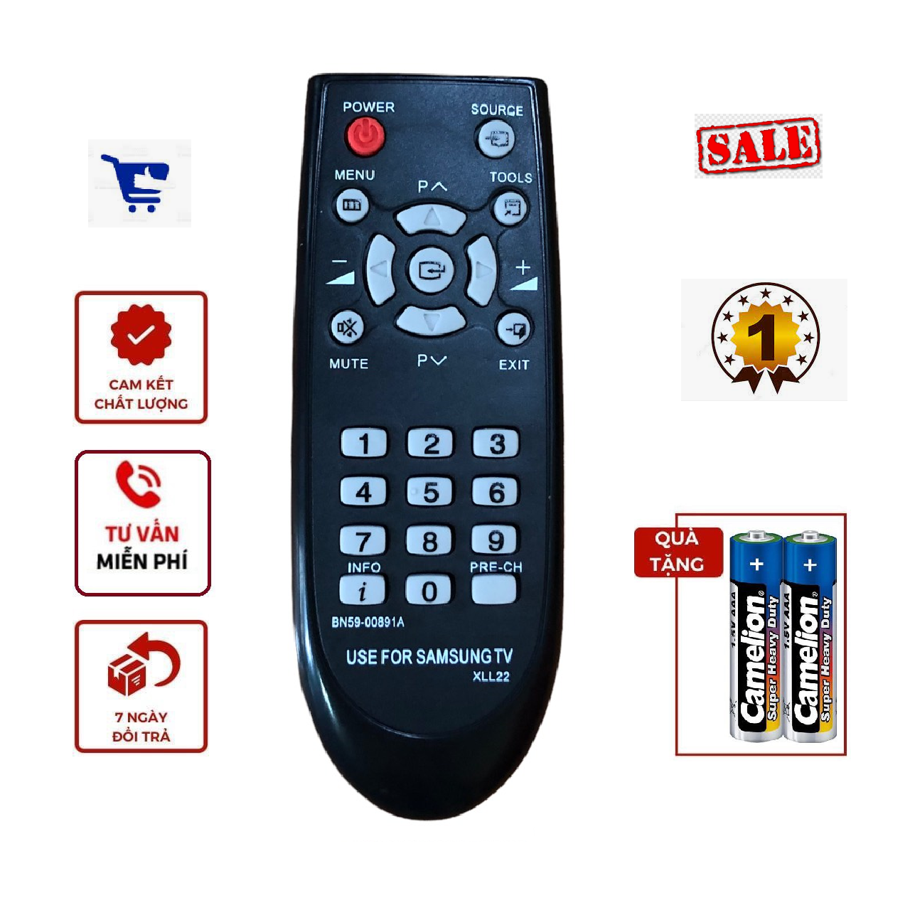 Điều khiển tv samsung 44 smart các dòng lcd led smart cũ dày - remote điều khiển tv samsung 44 smart các dòng lcd led smart - đầu bấm samsung 44 smart các dòng lcd led smart - tặng kèm pin