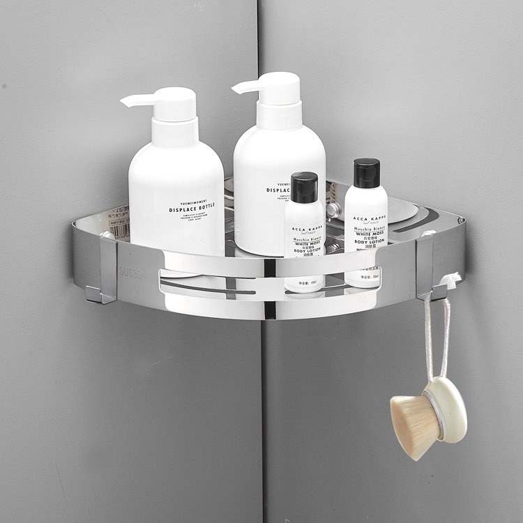 Kệ góc nhà tắm, kệ nhà tắm dán tường bằng inox không gỉ chắc chắn bách hoá toki