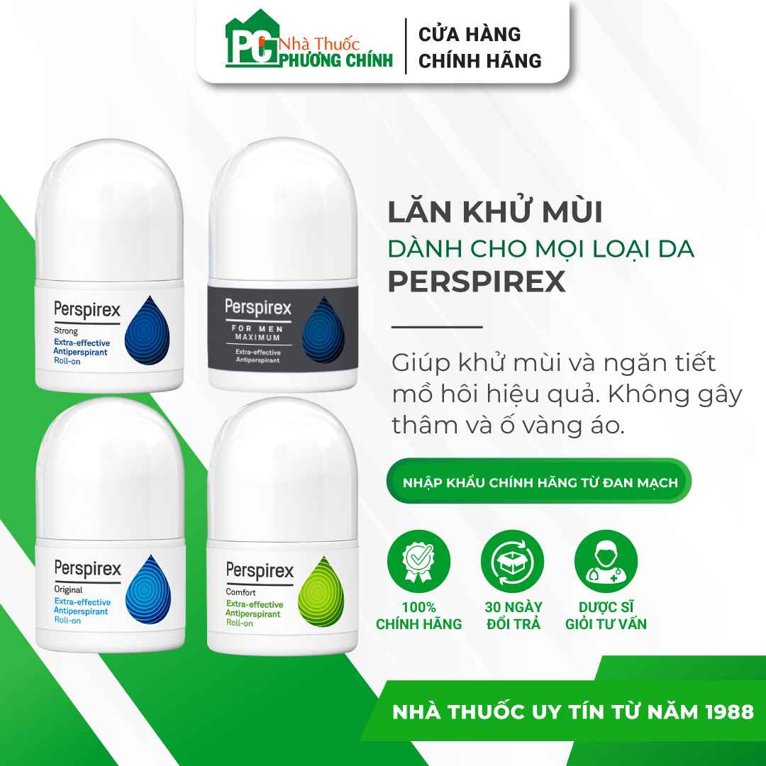Lăn Khử Mùi Perspirex Strong/Original/Comfort Roll-On Chính Hãng Cho Mọi Loại Da
