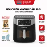 Nồi Chiên Không Dầu 10.5L Sunhouse SHD4038 - Công Nghệ Rapid Air 360 Độ, Chống Dính Teflon Cao Cấp
