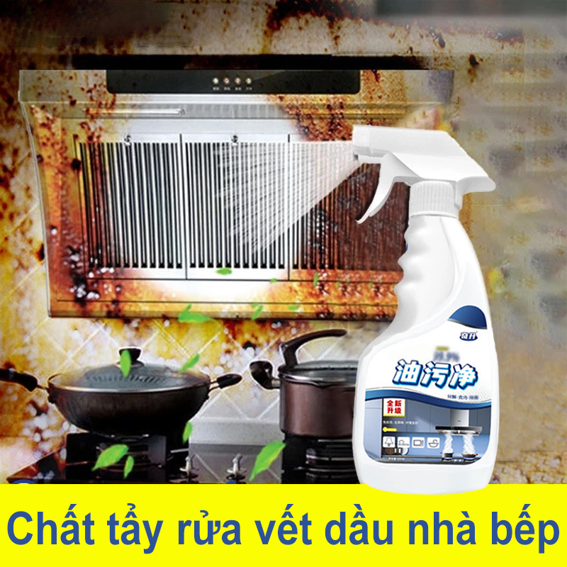 Nước lau tẩy bếp đa năng đánh bay mọi vết bẩn dầu mỡ, bụi bẩn trên bếp từ, bếp ga, kính,Tẩy Rửa Nhà Bếp Đa Năng,Loại Bỏ Dầu Mỡ,Các Vết Bẩn Bám Lâu Ngày 500ml