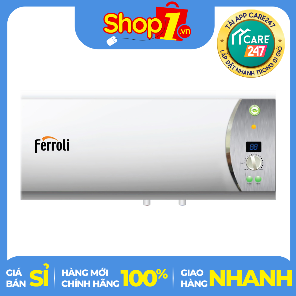 Máy nước nóng ferroli verdi 30l se -dung tích 30 lít công suất 2500w nhiệt độ 35°c – 75°cchống giật elcb