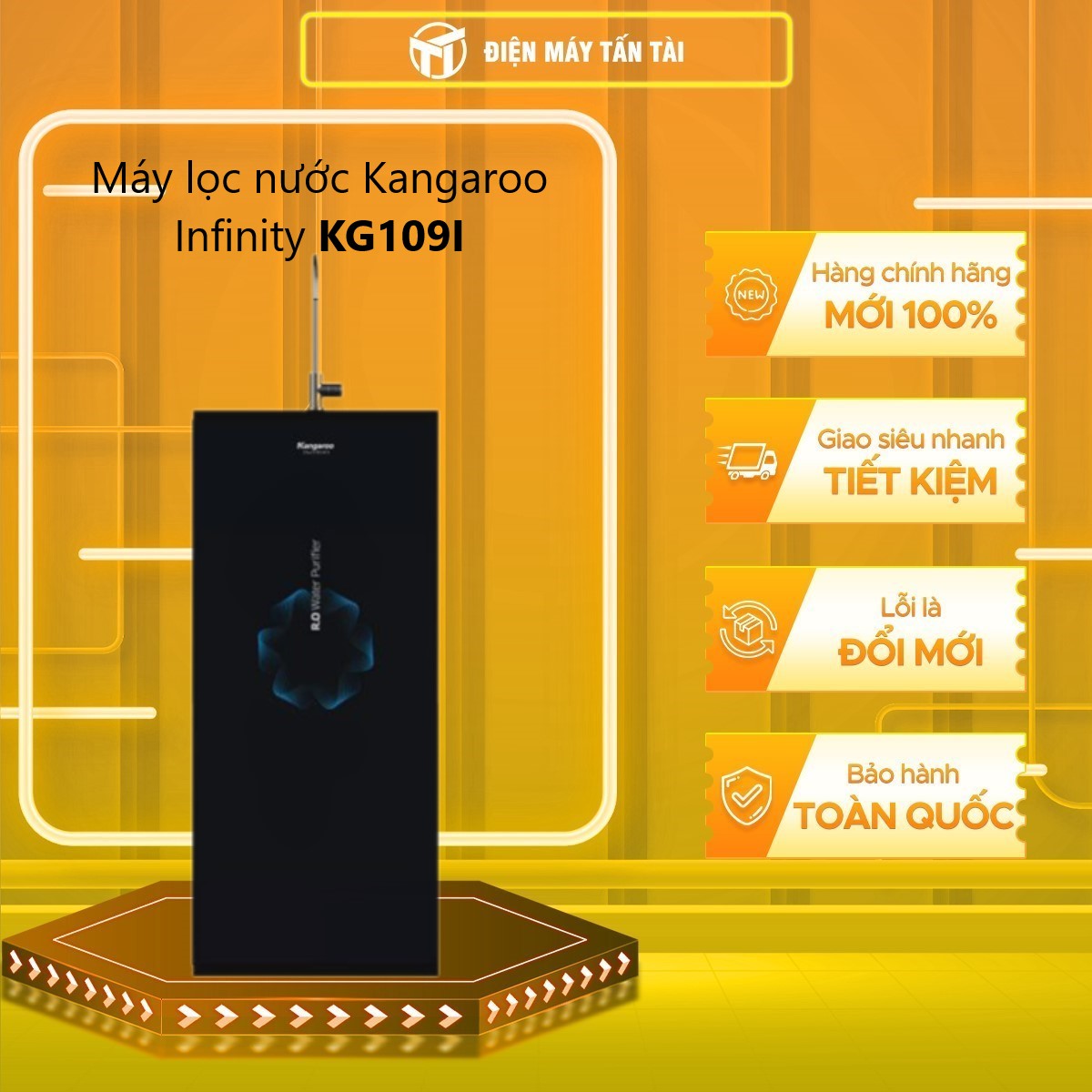 KG109I - Máy lọc nước Kangaroo Infinity KG109I - [HCM] [Trả Góp] - Thiết kế tràn viền vô cực Điều khiển cơ bằng van tích hợp thân vòi - GIAO HÀNG TOÀN QUỐC - FREESHIP HCM Giá  4,483,000 Đồng*Miễn phí vận chuyển