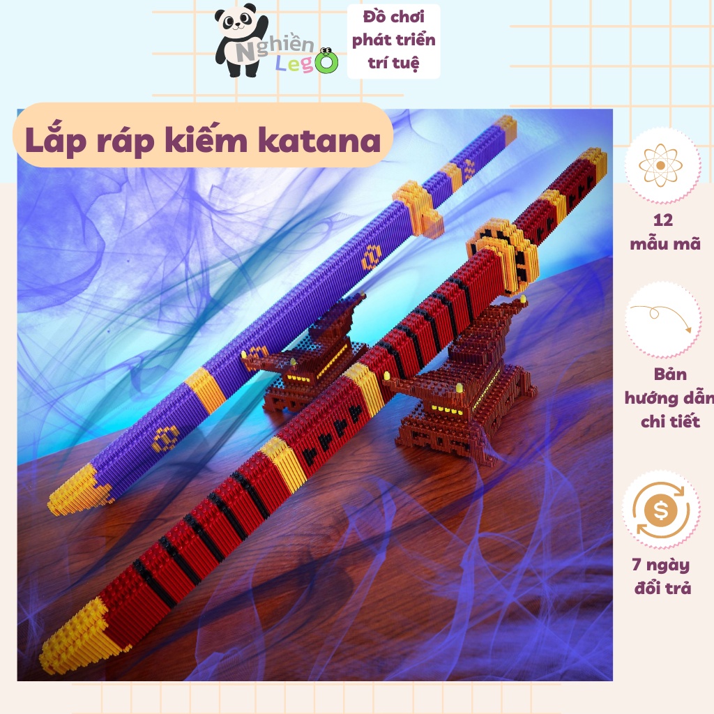 Mô hình lắp ráp kiếm katana lắp ráp kiếm Zoro lắp ráp mô hình kiếm katana