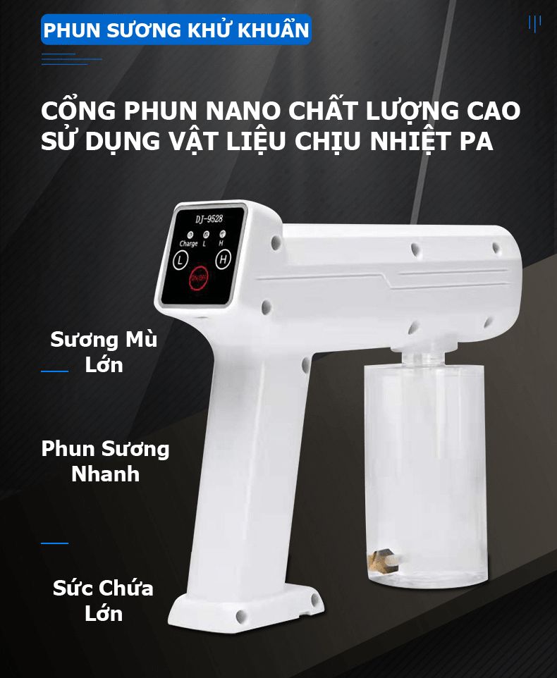 [HCM]Máy phun sương NANO khử trùng cầm tay kèm tia cực tím chống virus - NK
