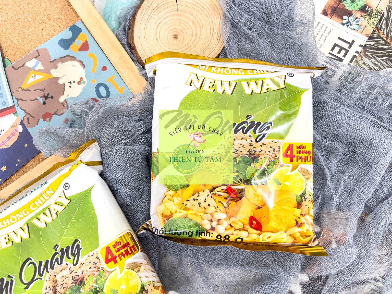 Mì Quảng Chay New Way Sợi Mì Không Chiên Đảm Bảo An Toàn Cho Sức Khỏe Gói Ăn Liền