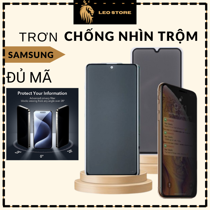 Kính cường lực Chống Nhìn Trộm Samsung A02s A03 A03s A04 A04s A05 A05s A06 A11 A12 A13 A14 A15 A20 A20s A21s A22 A23 A24 A25 A30 A30sA31 A33 A34 A50 A50s A51 A52 A52s A53 A54 A70 A71 A72 A73 A90 M51 M52 M53 M54 M20 M14 M12 M13 M21 M22 M31 M32 M34 M15