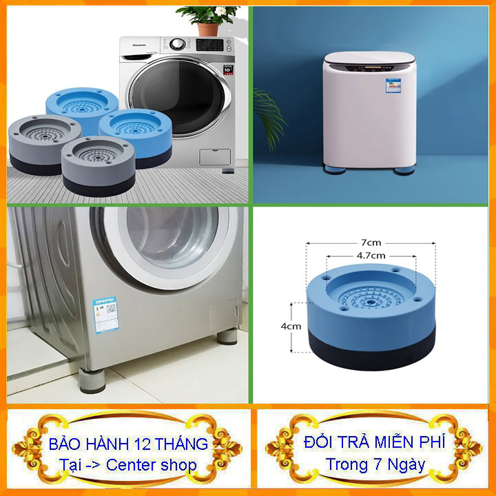 { Covideo } Sét 4 cái chống rung máy giặt - chống rung máy giặt - cục rung máy giặt, miếng đệm chống rung máy giặt, chống rung đệm chống trượt hiệu quả - Center shop