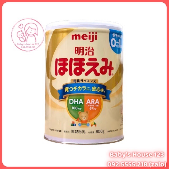 SỮA MEIJI 0-1 NỘI ĐỊA NHẬT BẢN - hộp 800gr