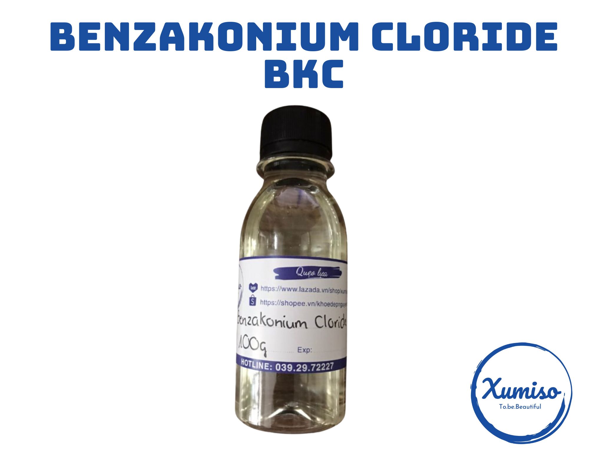 Benzakonium Cloride - BKC - chất diệt khuẩn - nguyên liệu mỹ phẩm xumiso 100G