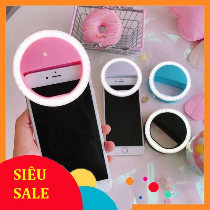 Đèn Selfie Chụp Ảnh Tự Sướng Đèn Flash Led 3 Chế Độ Sạc USB Sử Dụng Trong Đêm