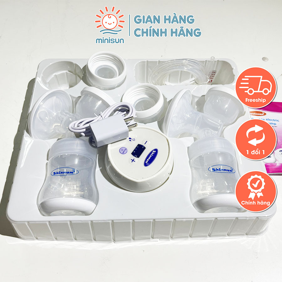 Máy hút sữa điện đôi Shinmom công nghệ Nhật Bản chính hãng 14 cấp độ hút