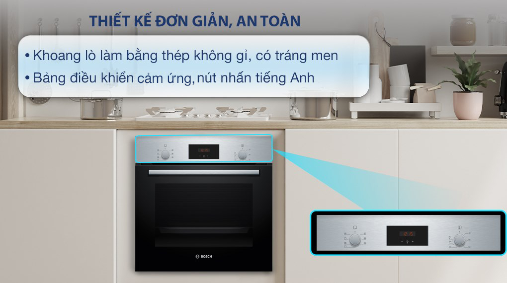 Khoang lò bằng thép bền tốt, dễ lau chùi đi kèm đèn Halogen tiện lợi Khoang lò bằng thép bền tốt, dễ lau chùi đi kèm đèn Halogen tiện lợi