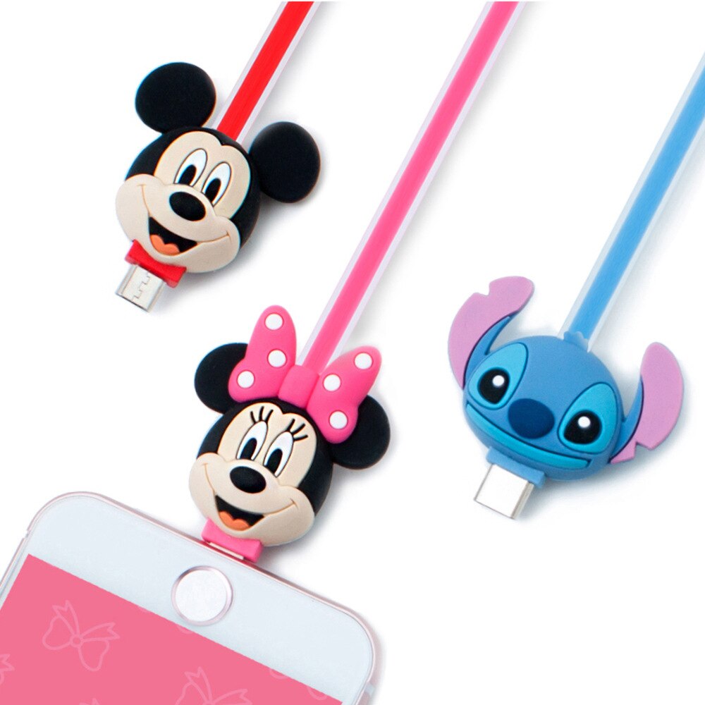 Disney Mickey Stitch USB Cable For Iphone Samsung Galaxy Android Mobile