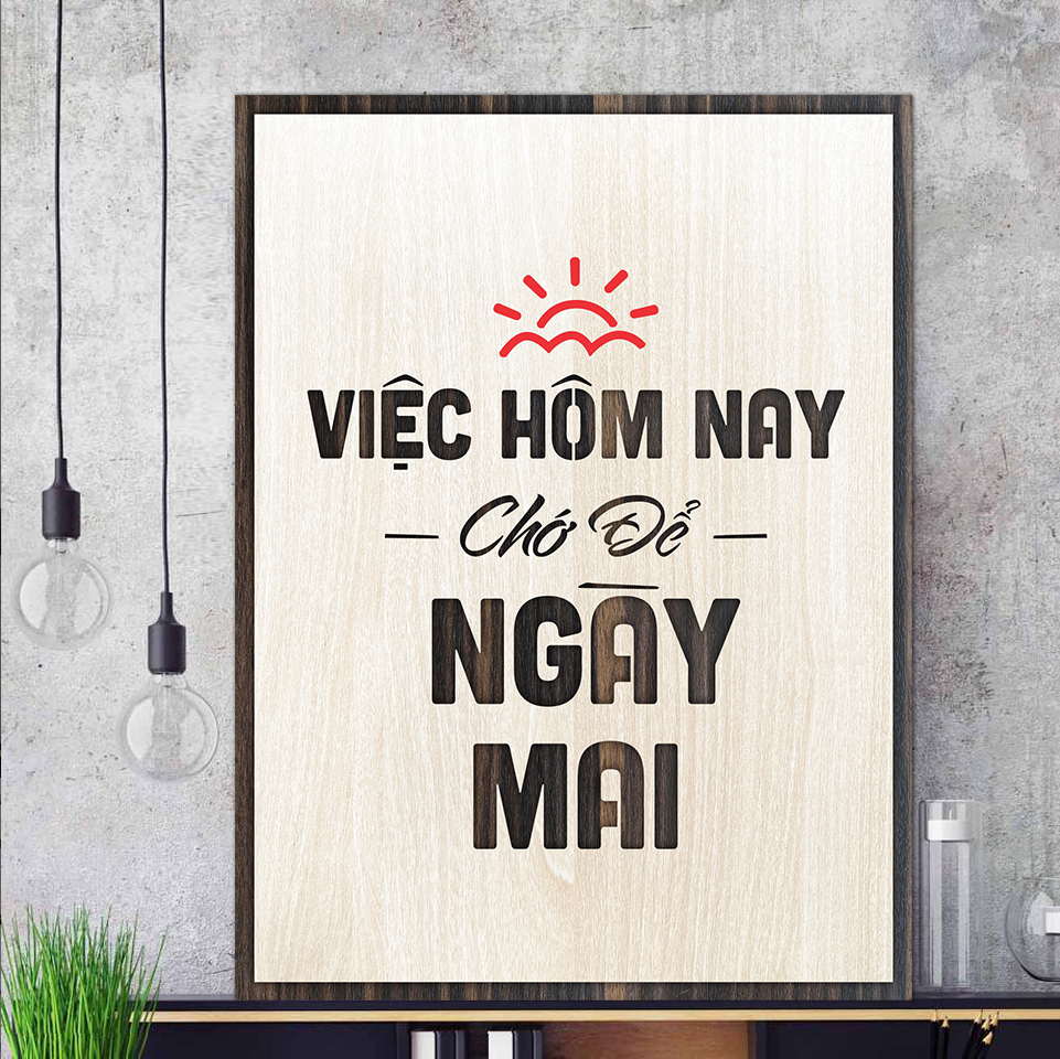 Tranh gỗ khắc laser quà tặng trang trí nội thất